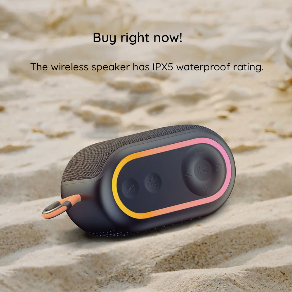 HAVIT SK809BT hordozható Bluetooth hangszóró, 7W, RGB, vízálló, fekete