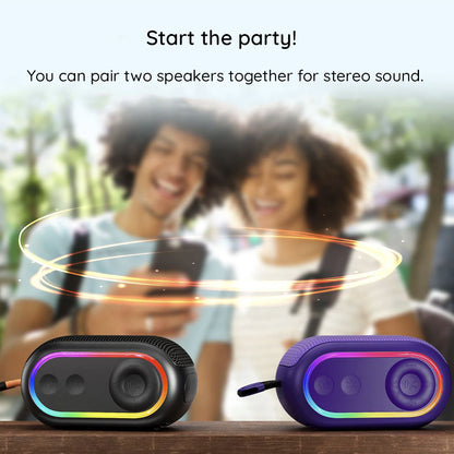HAVIT SK809BT hordozható Bluetooth hangszóró, 7W, RGB, vízálló, fekete