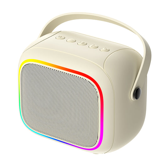 Hordozható Bluetooth Hangszóró HAVIT SK818BT Karaoke, 5W, RGB, Vízálló, Bézs
