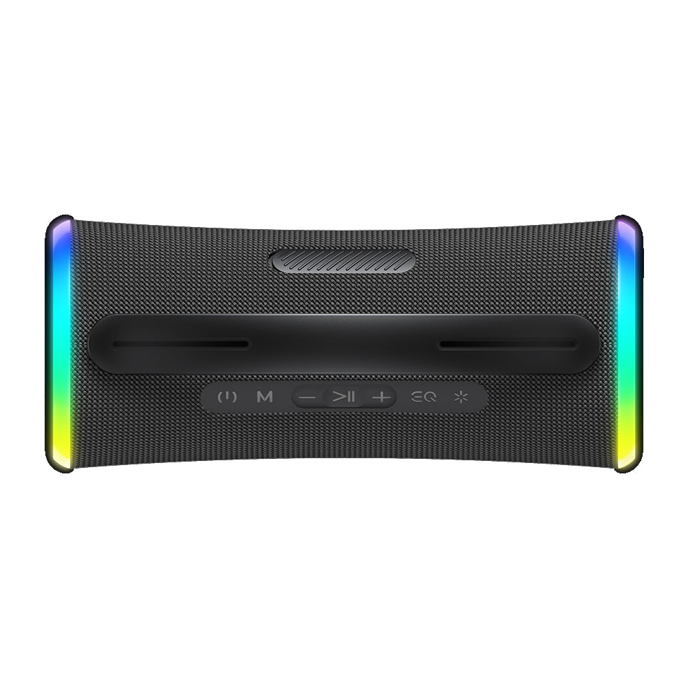 HAVIT SK834BT hordozható Bluetooth hangszóró, 2 x 5W, RGB, vízálló, fekete
