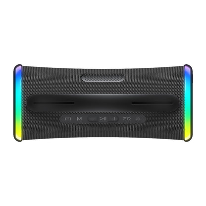 HAVIT SK834BT hordozható Bluetooth hangszóró, 2 x 5W, RGB, vízálló, fekete