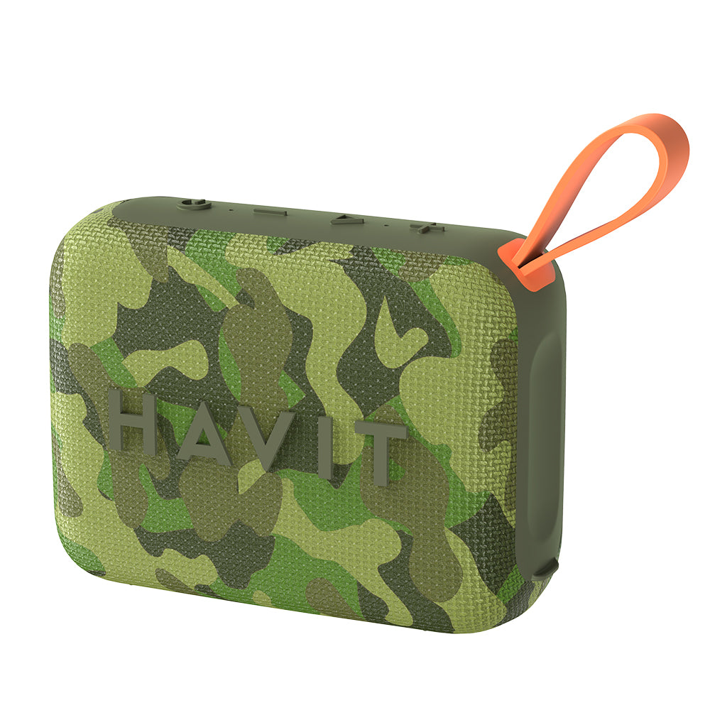 Bluetooth hordozható hangszóró HAVIT SK874BT, 8W, vízálló, terepmintás