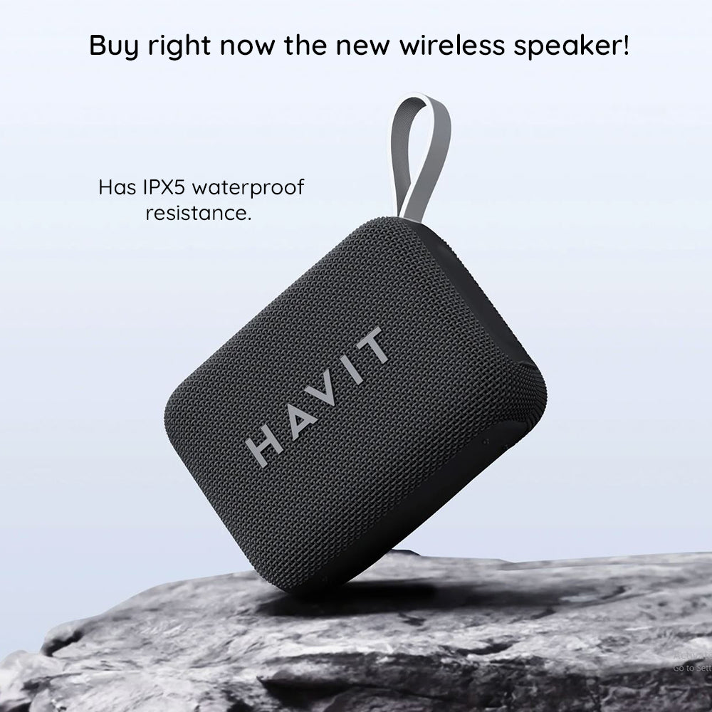 Bluetooth hordozható hangszóró HAVIT SK874BT, 8W, vízálló, fekete