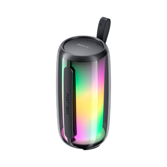 HAVIT SK879BT hordozható Bluetooth hangszóró, 8W, RGB, vízálló, fekete