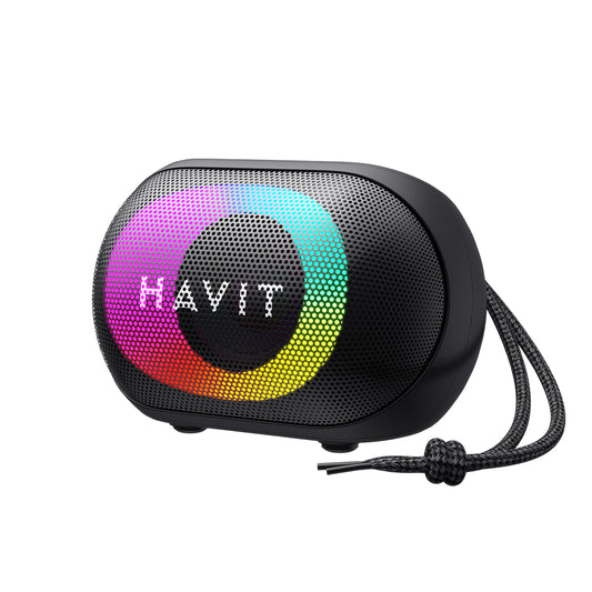 Hordozható Bluetooth Hangszóró HAVIT SK885BT, 8W, RGB, Vízálló, Fekete
