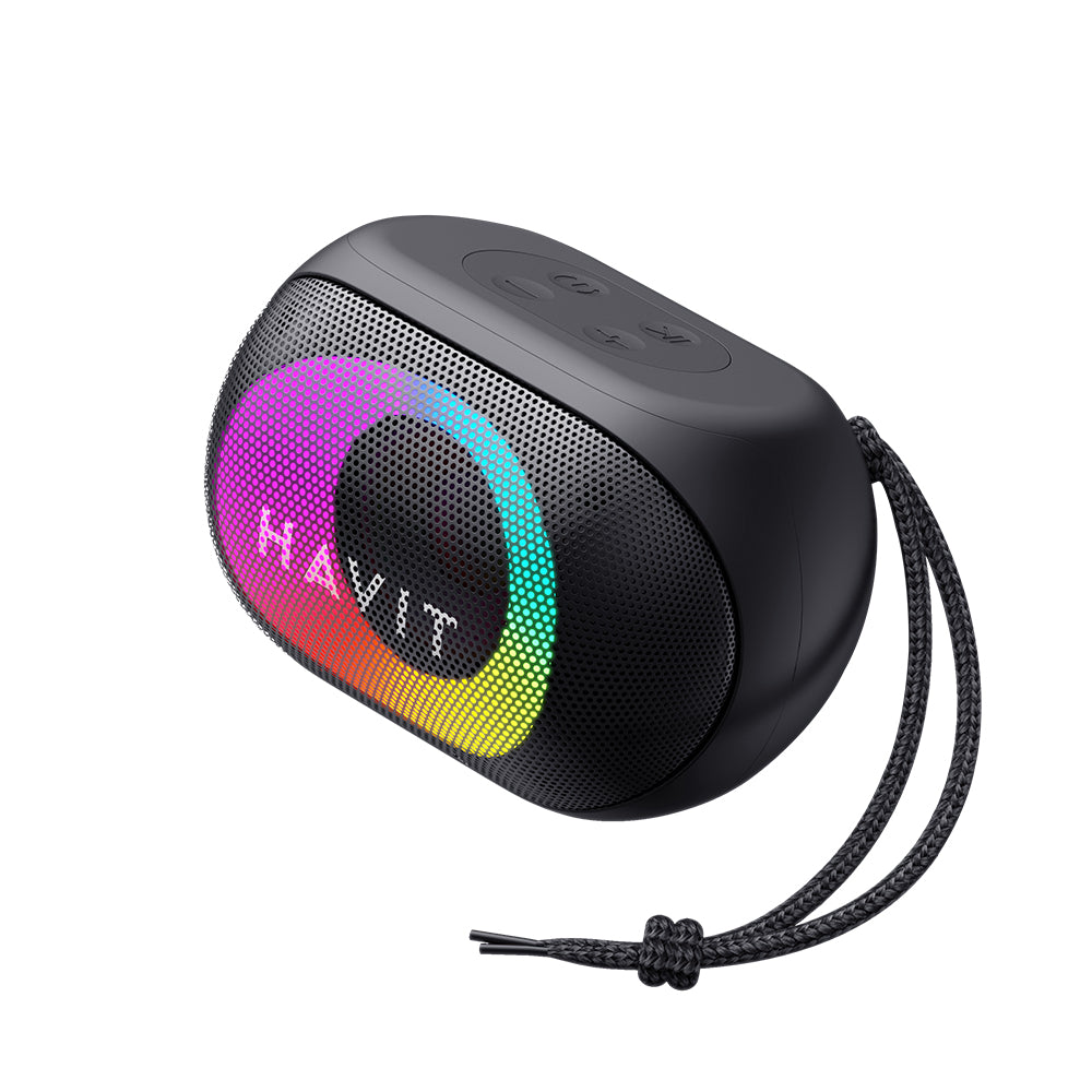 Hordozható Bluetooth Hangszóró HAVIT SK885BT, 8W, RGB, Vízálló, Fekete