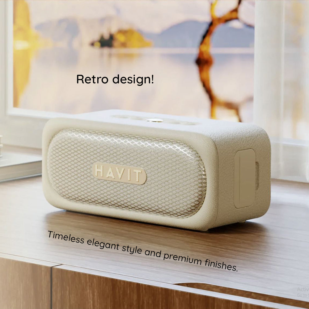 Bluetooth hangszóró HAVIT SK905BT, 20W, Vízálló, Bézs