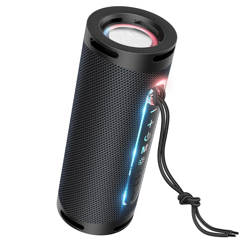 Hordozható Bluetooth Hangszóró HOCO HC9 Dazzling Pulse Sports, 10W, TWS, RGB, Fekete