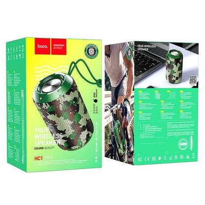HOCO HC1 Portable Bluetooth Speaker, 5W, TWS, Waterproof, Camouflage