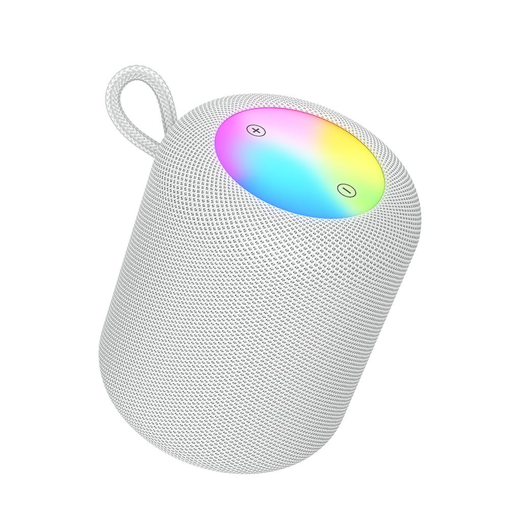 Hordozható Bluetooth Hangszóró HOCO HC30, 5W, TWS, RGB, Szürke