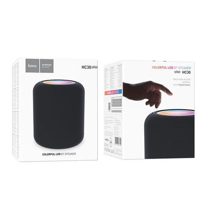 Hordozható Bluetooth Hangszóró HOCO HC30, 5W, TWS, RGB, Fekete