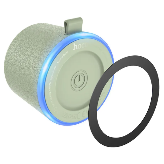 HOCO HC49 Mini mágneses Bluetooth hordozható hangszóró, 8W, TWS, zöld