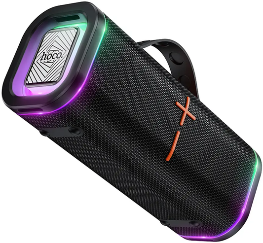 HOCO HC51 Bluetooth hordozható hangszóró, 30W, TWS, RGB, Fekete