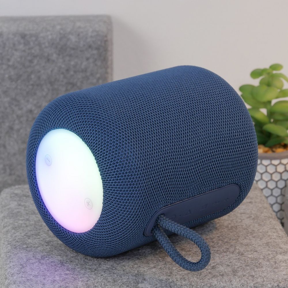 Hordozható Bluetooth Hangszóró HOCO HC30, 5W, TWS, RGB, Kék