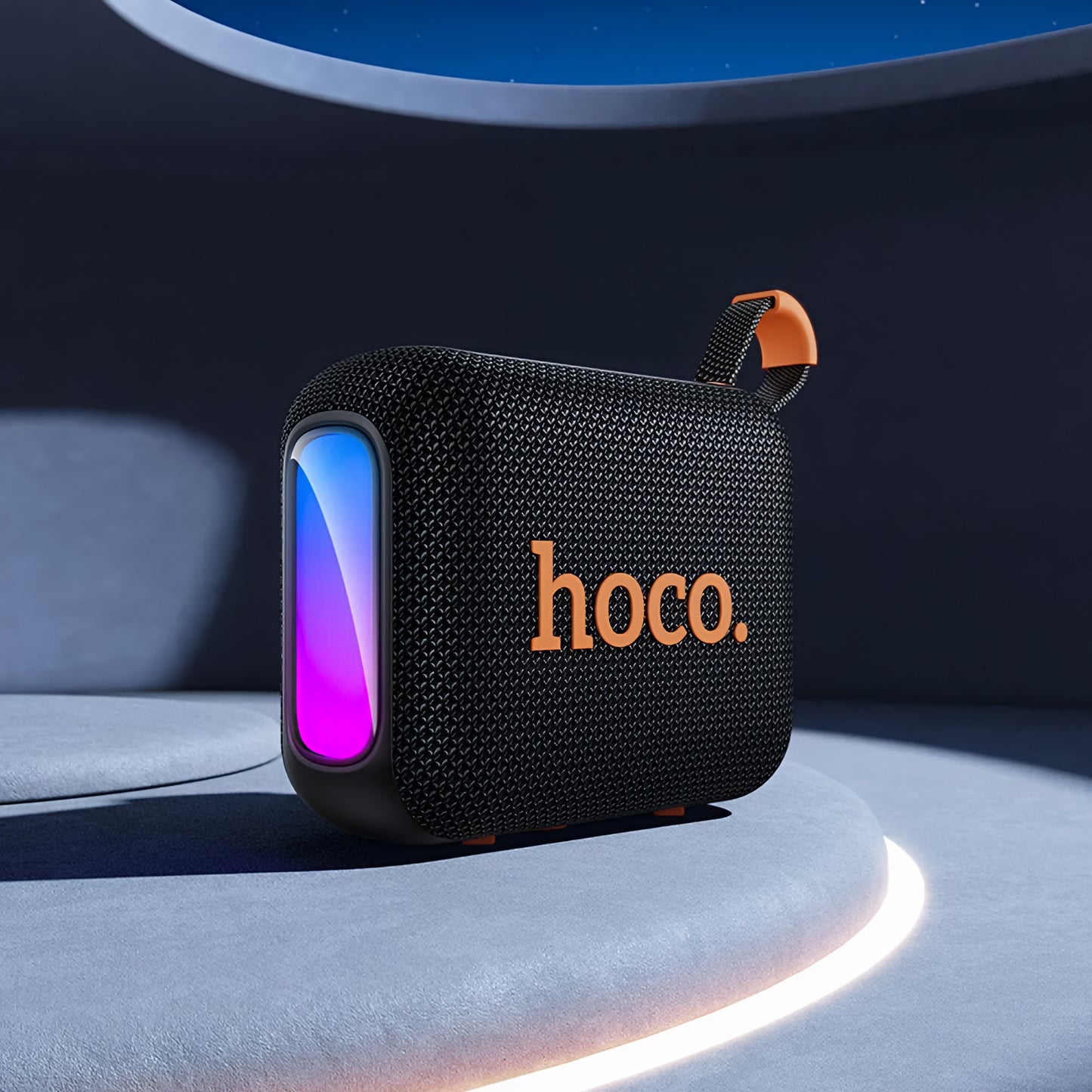 Hordozható Bluetooth Hangszóró HOCO HC31, 10W, TWS, RGB, Vízálló, Fekete