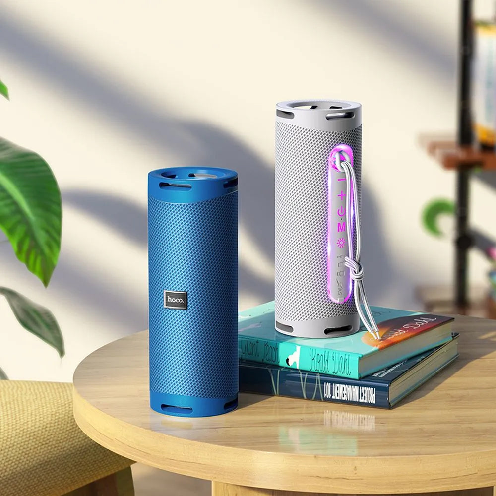 Hordozható Bluetooth Hangszóró HOCO HC9 Dazzling Pulse Sports, 10W, TWS, RGB, Kék