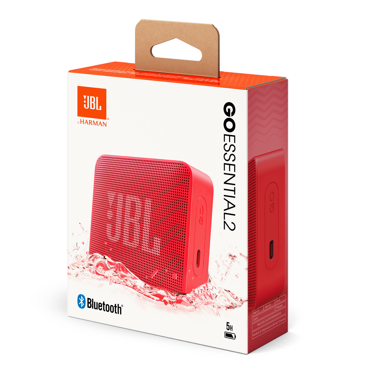 Hordozható Bluetooth Hangszóró JBL Go Essential 2, 3.1W, Pro Sound, Vízálló, Piros JBLGOES2REDCN