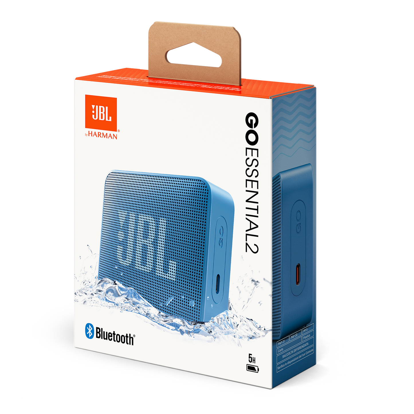 Hordozható Bluetooth Hangszóró JBL Go Essential 2, 3.1W, Pro Sound, Vízálló, Kék JBLGOES2BLUCN