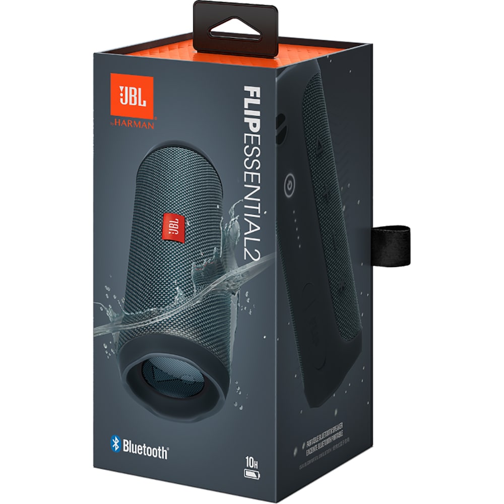Hordozható Bluetooth Hangszóró JBL Flip Essential 2, 20W, PartyBoost, Vízálló, Fekete JBLFLIPES2BK