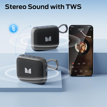 Monster S520 Bluetooth hordozható hangszóró, 5W, TWS, RGB, vízálló, fekete