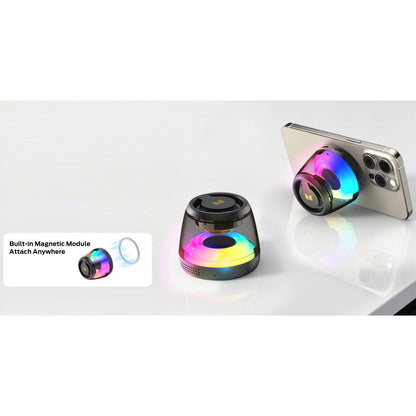 Monster Mag Flux Bluetooth hordozható hangszóró, 5W, TWS, RGB, Fekete