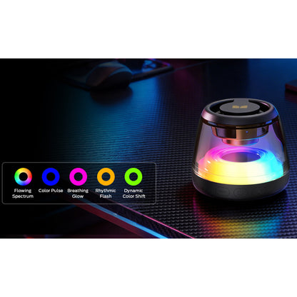 Monster Mag Flux Bluetooth hordozható hangszóró, 5W, TWS, RGB, Fekete
