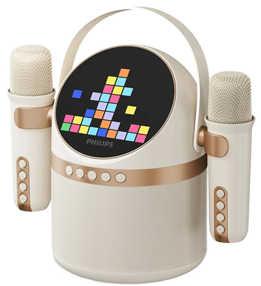 Philips hordozható Bluetooth hangszóró, 10W, Karaoke, Bézs TAS2509WT/00