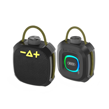 Hordozható Bluetooth Hangszóró XO Design F77, TWS, RGB, Vízálló, Fekete