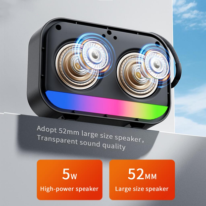 Hordozható Bluetooth Hangszóró XO Design F66, 5W, RGB, Fekete