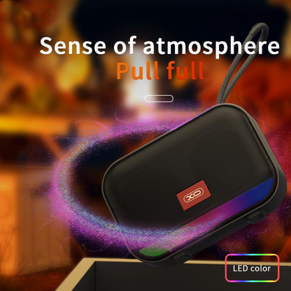 Hordozható Bluetooth Hangszóró XO Design F66, 5W, RGB, Fekete