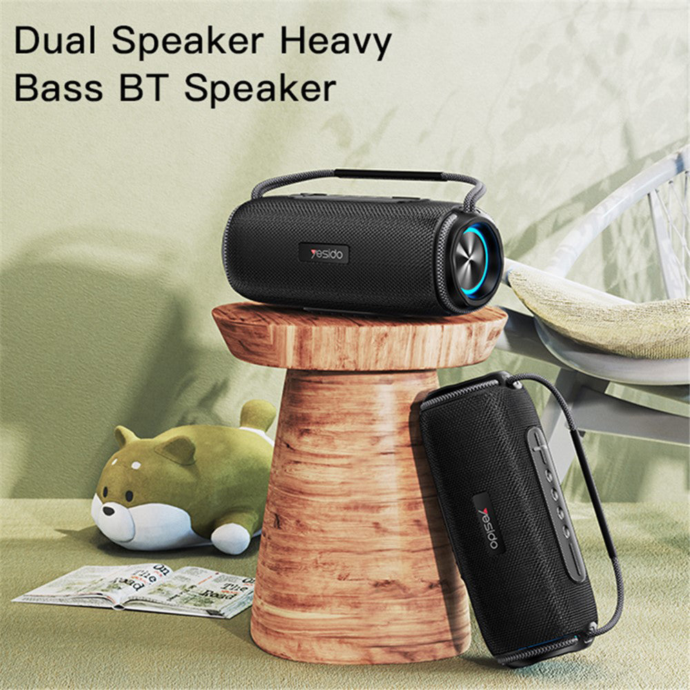 Yesido YSW11 Portable Bluetooth Speaker, 40W, RGB, Waterproof, Black