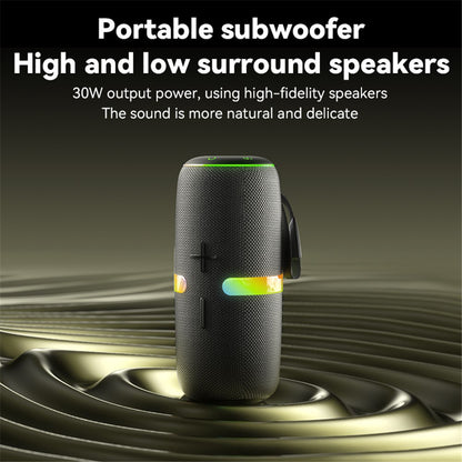 Hordozható Bluetooth Hangszóró Yesido YSW22, 30W, RGB, Vízálló, Fekete