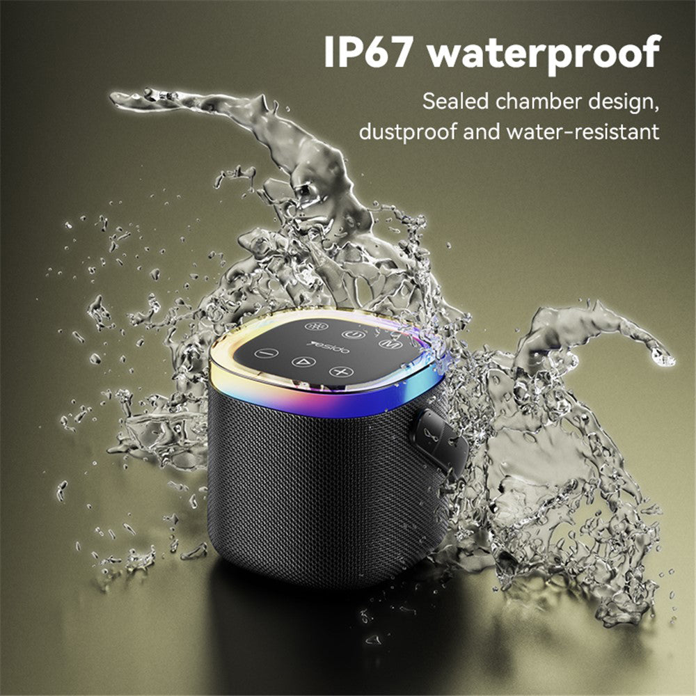 Hordozható Bluetooth Hangszóró Yesido YSW25, 5W, RGB, Fekete