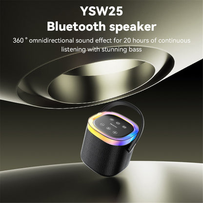 Hordozható Bluetooth Hangszóró Yesido YSW25, 5W, RGB, Fekete