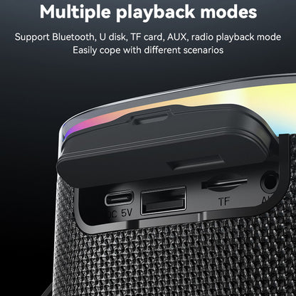 Hordozható Bluetooth Hangszóró Yesido YSW25, 5W, RGB, Fekete