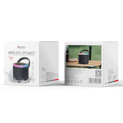 Hordozható Bluetooth Hangszóró Yesido YSW25, 5W, RGB, Fekete