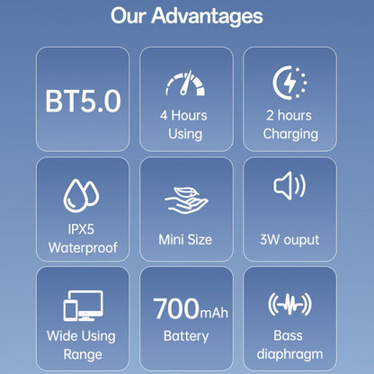 Yesido YSW30 Bluetooth hangszóró, 3W, vízálló, fekete