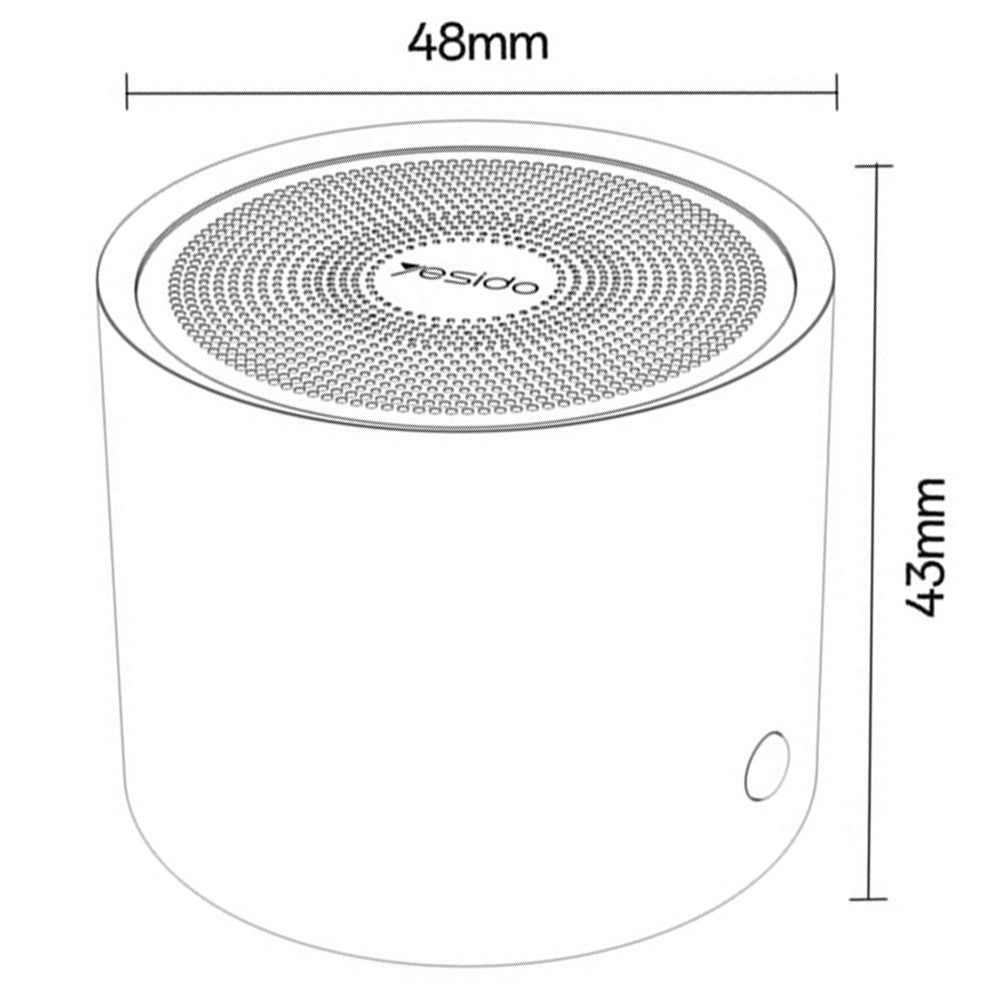 Yesido YSW30 Bluetooth hangszóró, 3W, vízálló, fekete