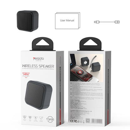 Bluetooth hordozható hangszóró Yesido YSW35, 5W, TWS, Vízálló, Fekete