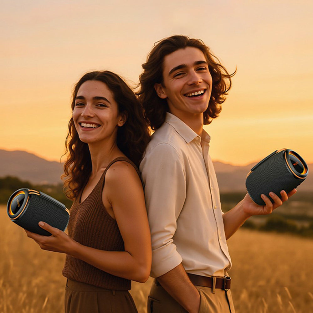 Hordozható Bluetooth Hangszóró Yesido YSW39, 20W, TWS, RGB, Fekete