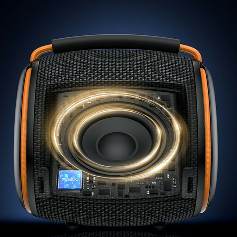 Hordozható Bluetooth Hangszóró Yesido YSW40, 8W, RGB, Fekete