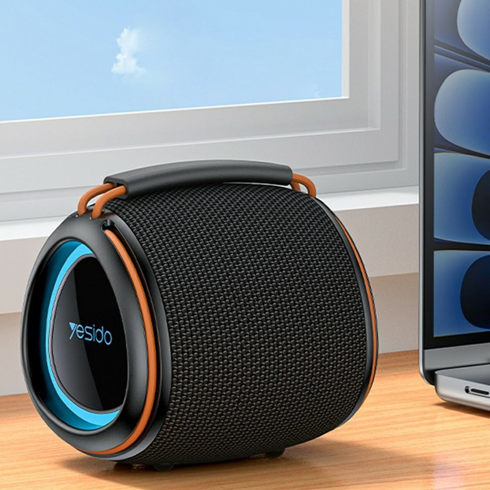 Hordozható Bluetooth Hangszóró Yesido YSW40, 8W, RGB, Fekete