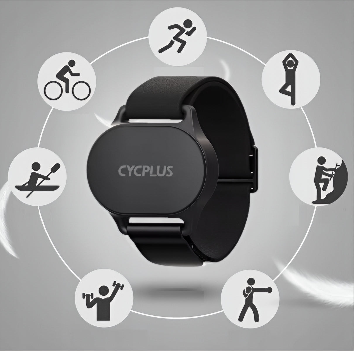 Cycplus H1 Fekete Szívritmus Monitorozó Karkötő