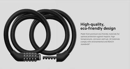 Xiaomi lopásgátló kábel elektromos rollerhez, fekete BHR6751GL