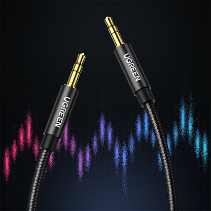 Audio kábel 3.5mm - 3.5mm UGREEN AV112, 1m, Fekete