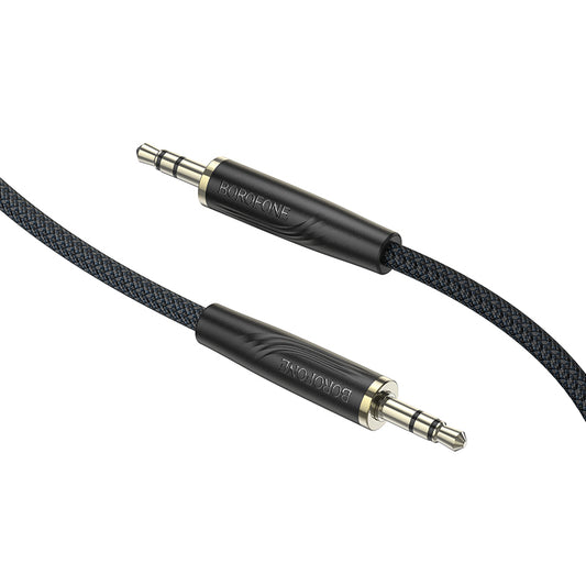 Audio kábel 3.5mm - 3.5mm Borofone BL23 Refinado, 1m, Fekete