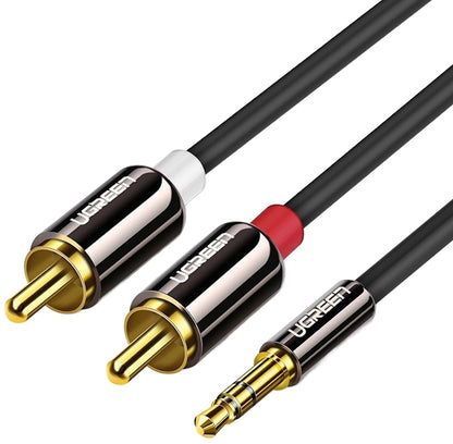 Audio kábel 3.5mm - 2 x RCA UGREEN AV116, 5m, Fekete