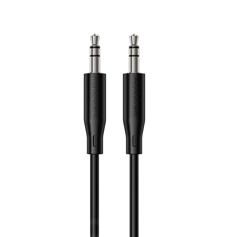 3,5 mm-es audio kábel - 3,5 mm-es Borofone BL26 Standard, 1 m, fekete