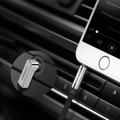 Audio kábel 3.5mm - 3.5mm UGREEN AV119 Angled, 5m, Fekete