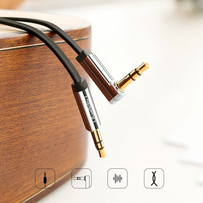 Audio kábel 3.5mm - 3.5mm UGREEN AV119 Angled, 5m, Fekete